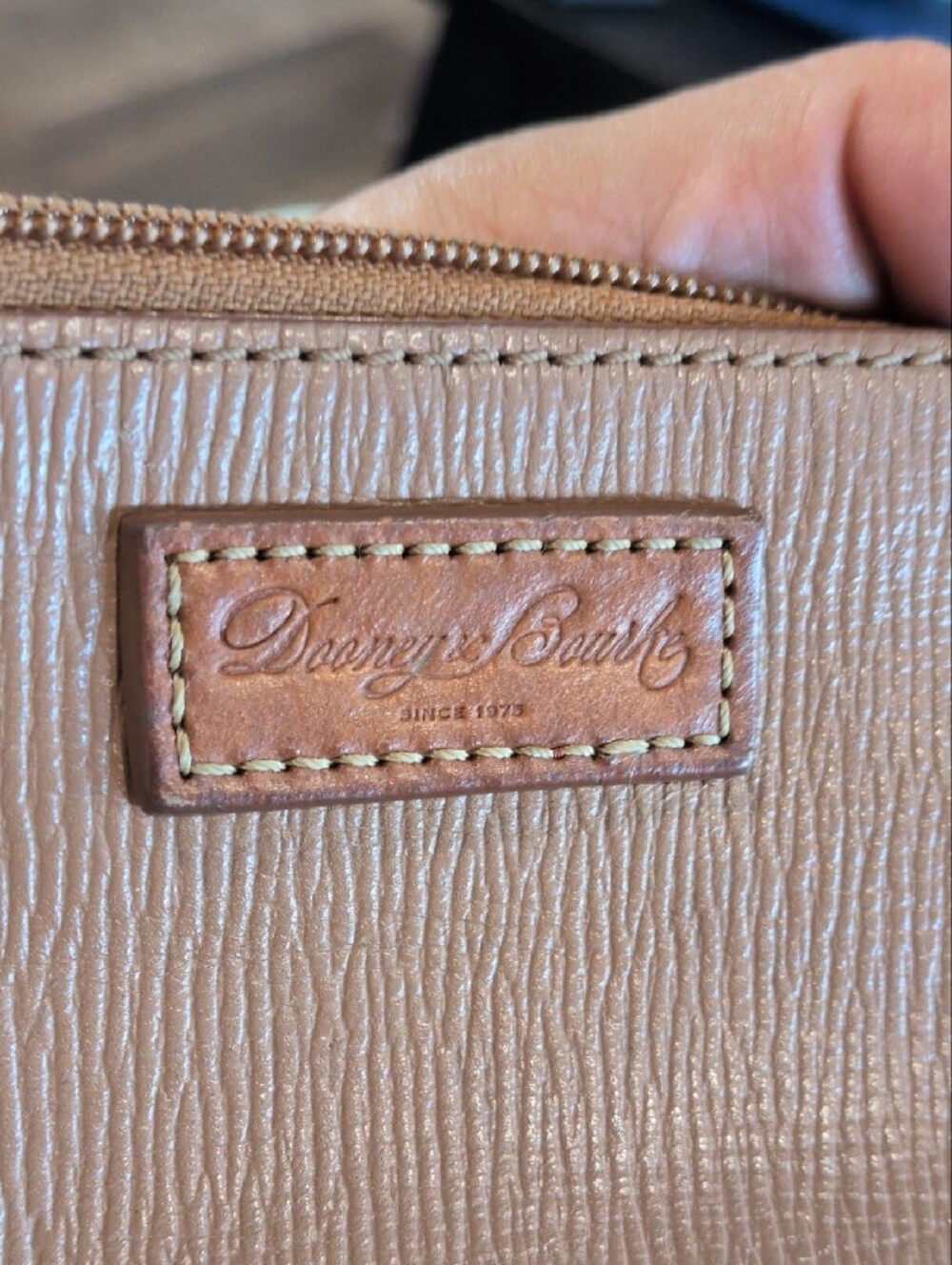 Dooney & Bourke Tan Leather Zip Wristlet - Picture 3 of 6